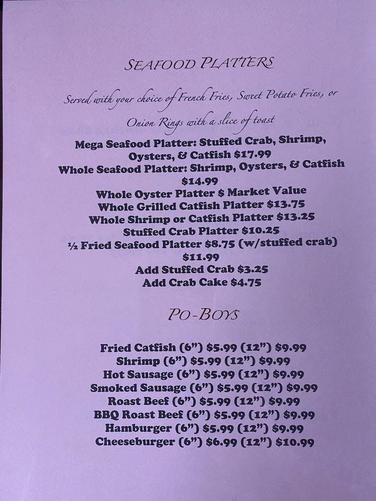 Two Sisters Creole Kitchen Whole Seafood Platter